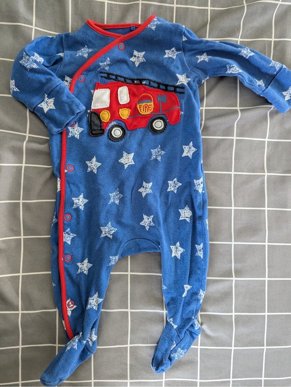 John Lewis fire engine stars romper